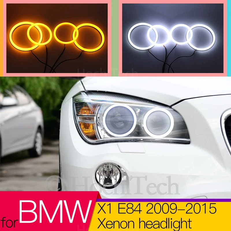 Switchback Cotton Light LED Angel Eye Dual Color For BMW X1 E84 2009 2010 2011 2012 2013 2014 2015 Xenon Headlight