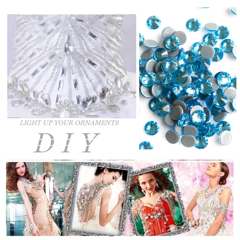 YANRUO 2058HF SS16 SS20 Aufbügelbare Strasssteine Hot-Fix Strass Super Qualität Farbe AB Steine Glas Wärmeübertragung für Kleidung – Detail 36