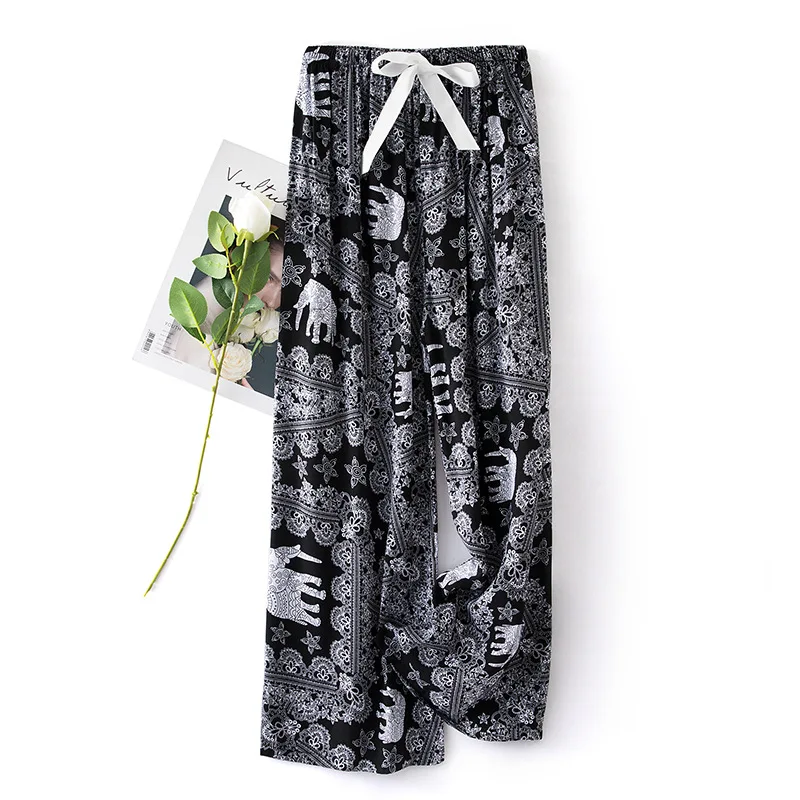 Autumn Women Cotton Bottoms Sleep Trousers Loose Casual Pajamas Nightwear Sleep Lounge Pants Sleepwear Homewear