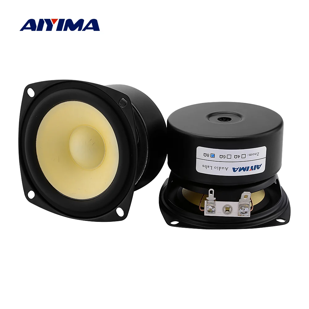 

AIYIMA 3 Inch Full Range Speaker Driver 4 8 Ohm 15W Sound Music Loudspeaker Units DIY Bookshelf Altavoz Amp Home Theater 2Pcs