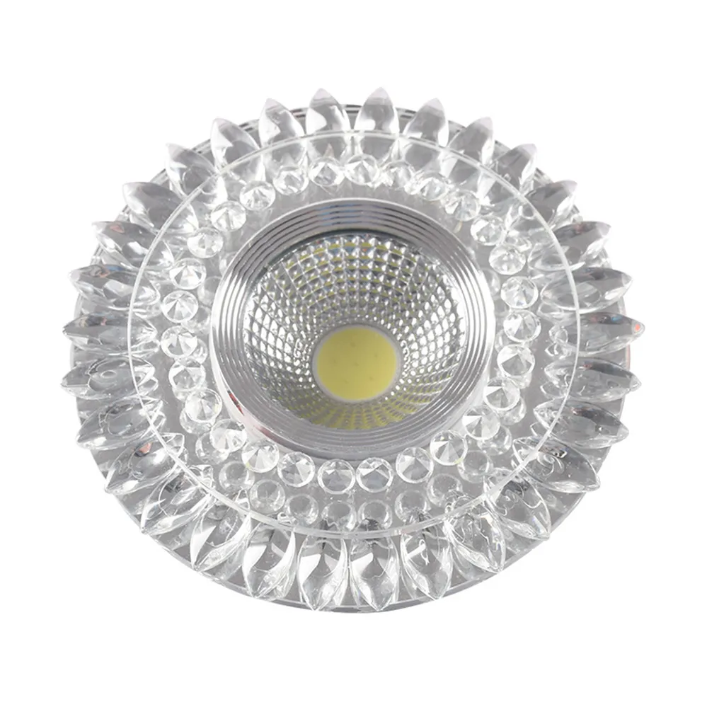 Imagem -06 - Modern Glass Crystal Garland Led Indoor Downlight Sala de Estar Cozinha Restaurante Teto Iluminação Colorida Bully Eye Lamp