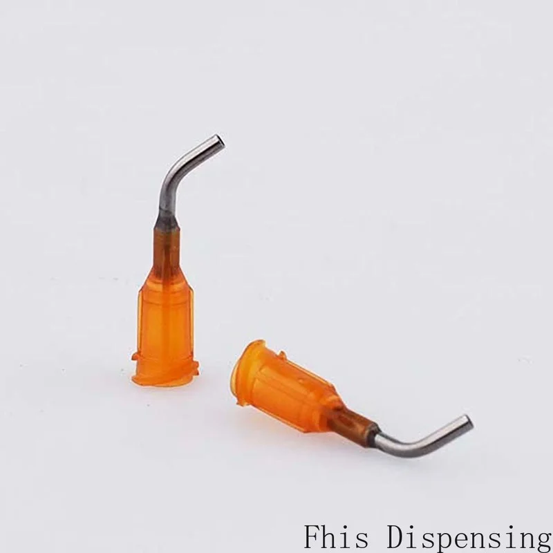 الفولاذ المقاوم للصدأ توزيع إبرة حادة طبية 15G 45 درجة الكوع الاستغناء الإبر حزمة من 20