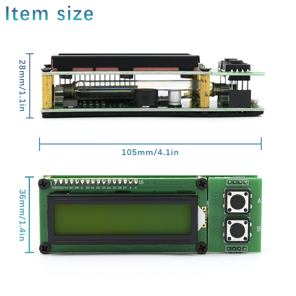 Nuclear Radiation Detector Geiger Counter Tester Stone Jewelry Radiation Personal Dosimeter EMF Meter
