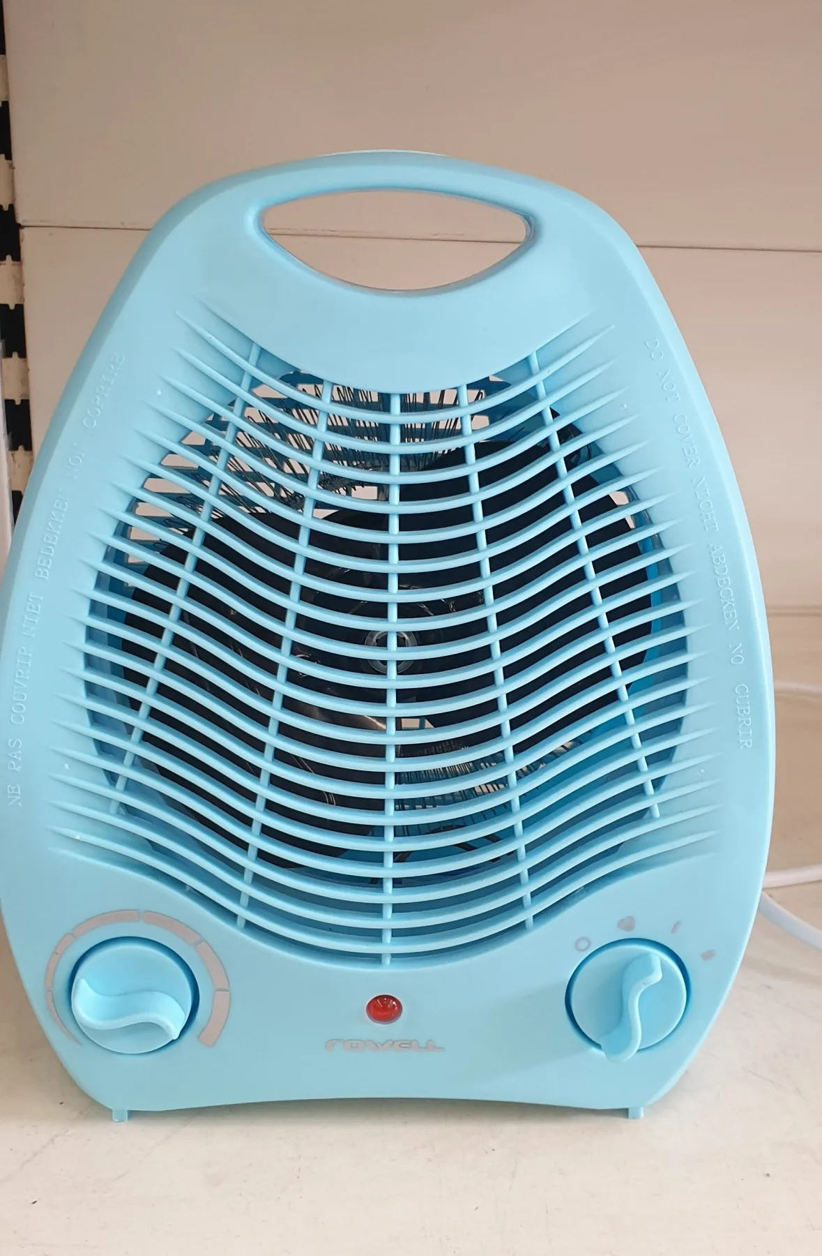 Rowell 2000W Electric Fan Heater, Ventilation, Blue, you can Use As Cold/Warm/Hot Wind