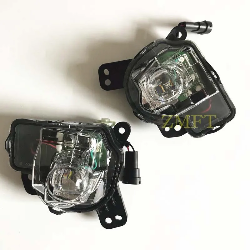 Car Front Bumper LED Fog Light Moditication Set For Mazda CX3 CX-3 2015 2016 2017 2018 Silver Cover Harness Set