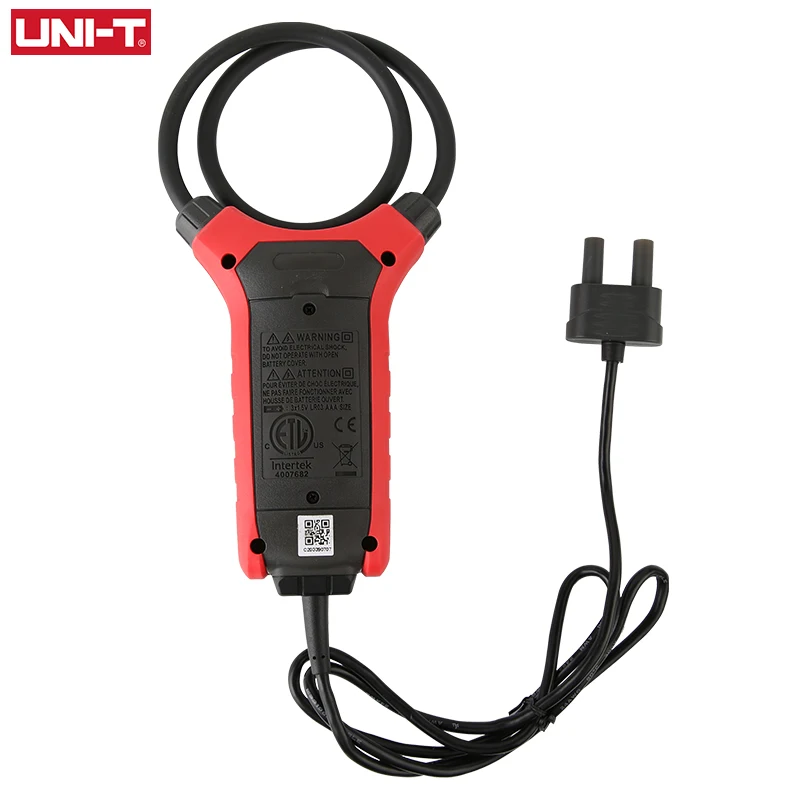 Imagem -03 - Uni-t ac Corrente Flex Clamp Meter Ut-cs09d Flexível Clamp Sensor Alicçadores Amperímetro Amperímetro Ut206b Ut208b Aplicável 3000a