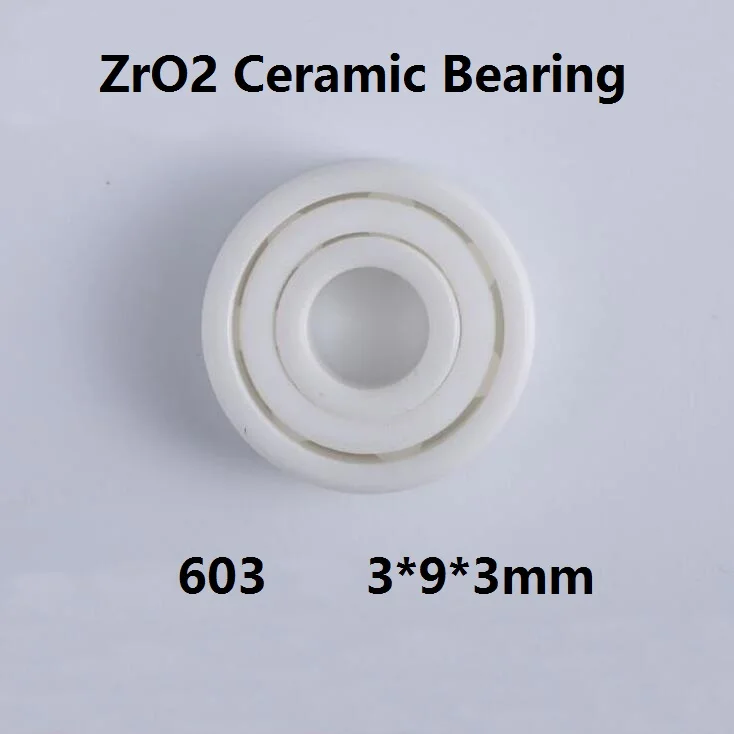 

4pcs/10pcs 603 ZrO2 full Ceramic bearings 3x9x3mm Zirconia Ceramic Deep Groove Ball Bearings 3*9*3mm