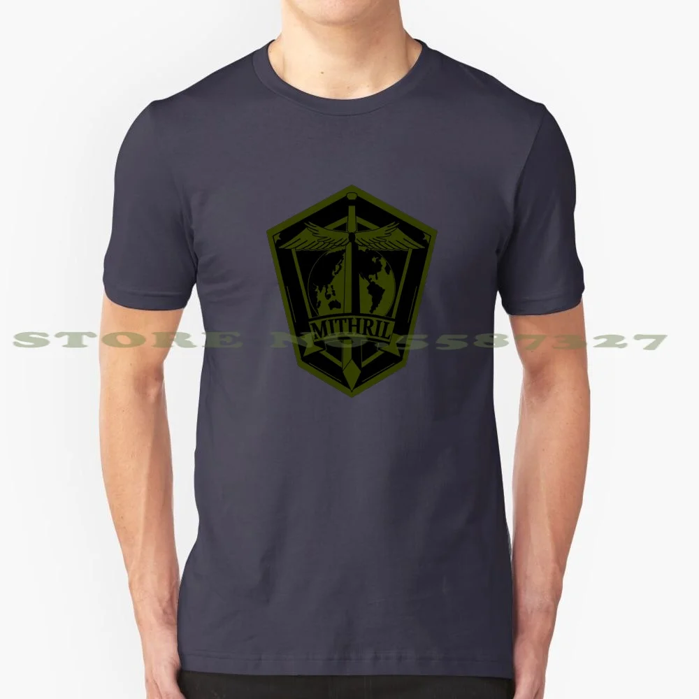 Mithril Emblem - Subdued 100% Cotton T-Shirt Anime Manga Full Metal Panic Fullmetalpanic Fmp Fumoffu Mech Mecha Military Pmc