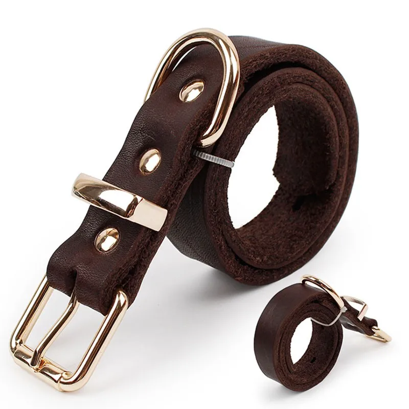 Leather Pet Dog Collar For Big Dog High Quality Pet Products Dog Pet Collar Genuine Leather Collar 11654