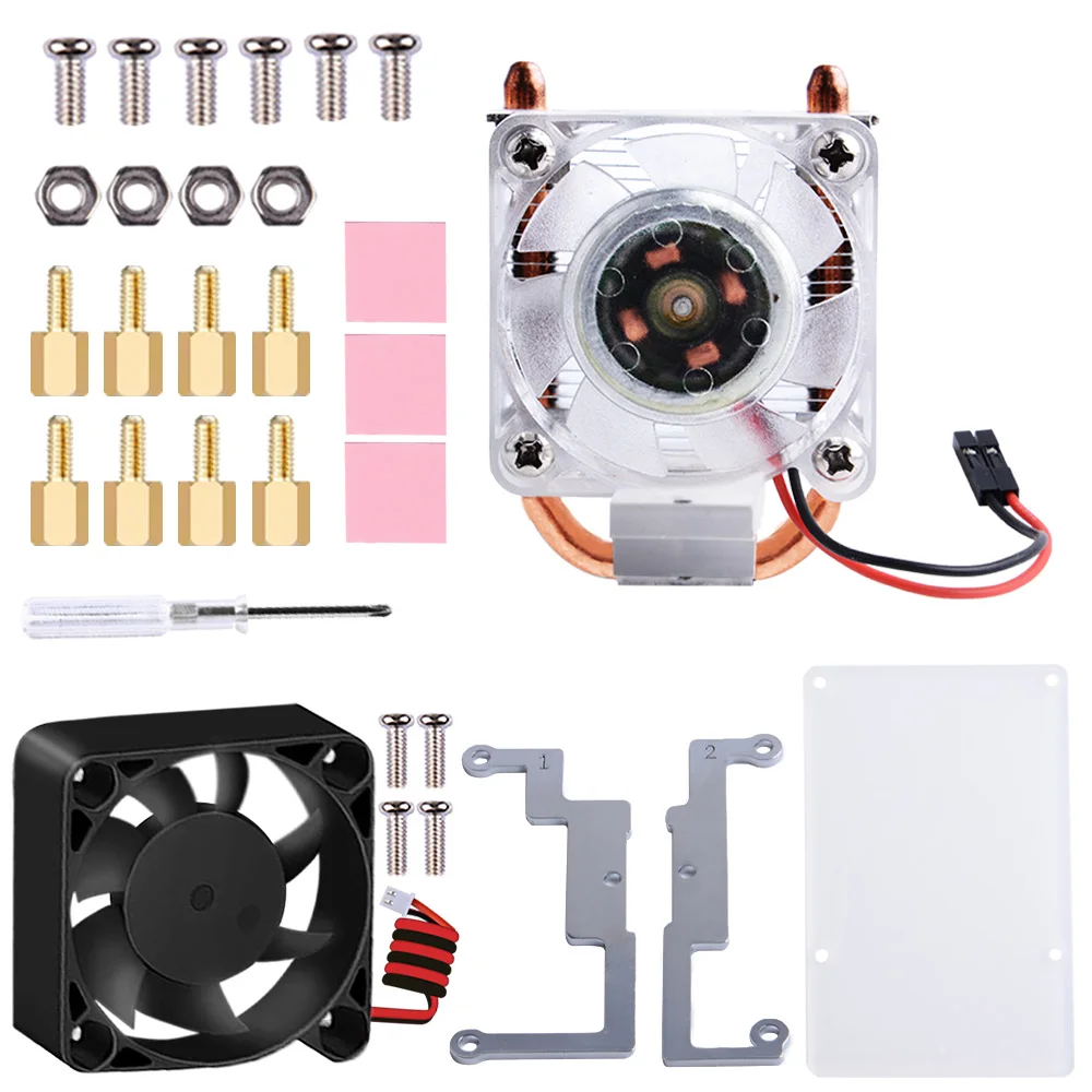 52Pi Raspberry Pi 4 Model B ICE Tower RGB Cooling Fan Copper Tube Cooler With 5-Layer Case for Raspberry Pi 4 B / 3B+