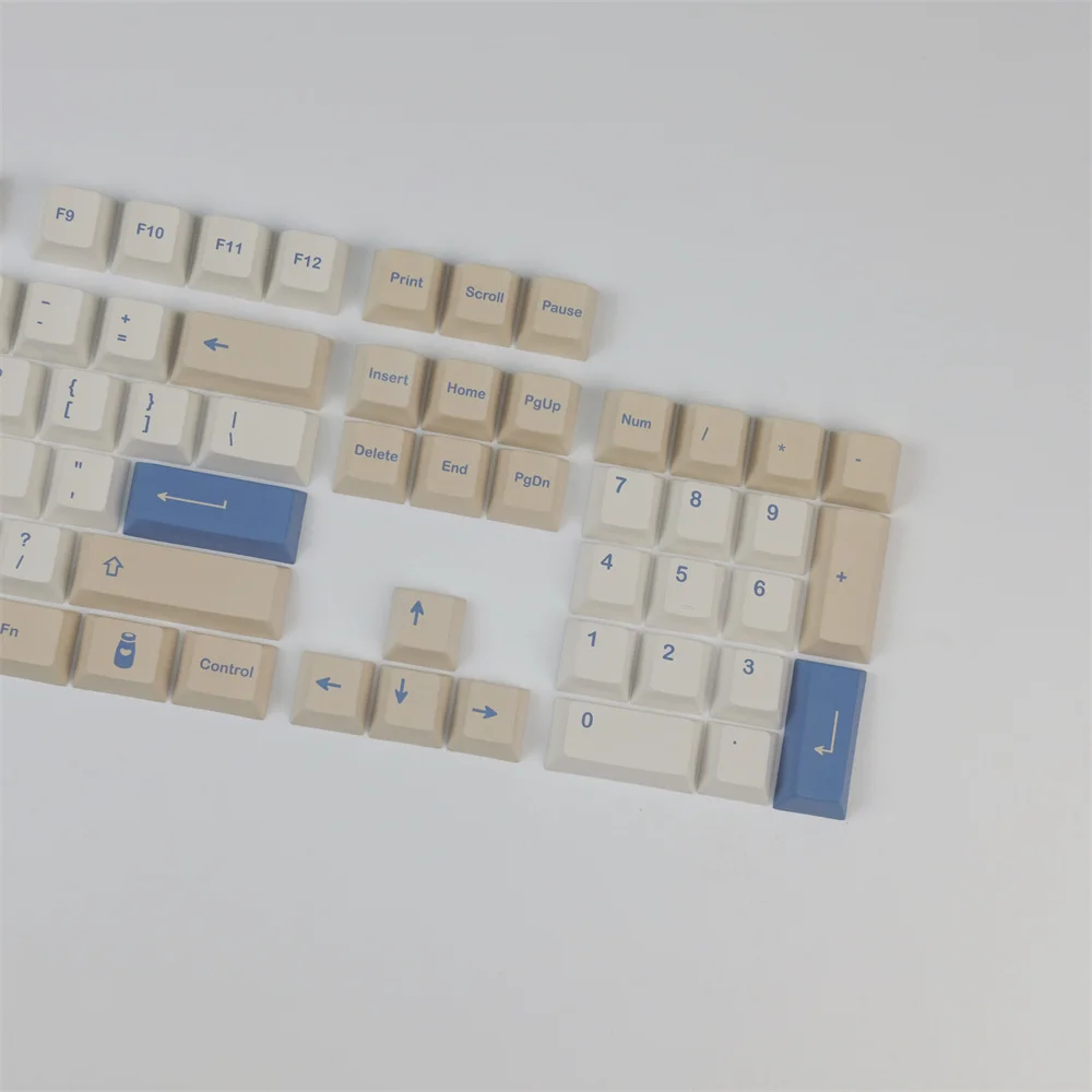 GMK Soyamilk-teclas ISO Enter, 140 teclas, perfil de cereza, PBT, sublimación de tinte retroiluminado, juegos completos para GH60, GK61, 64, 68, 87, 96, 980