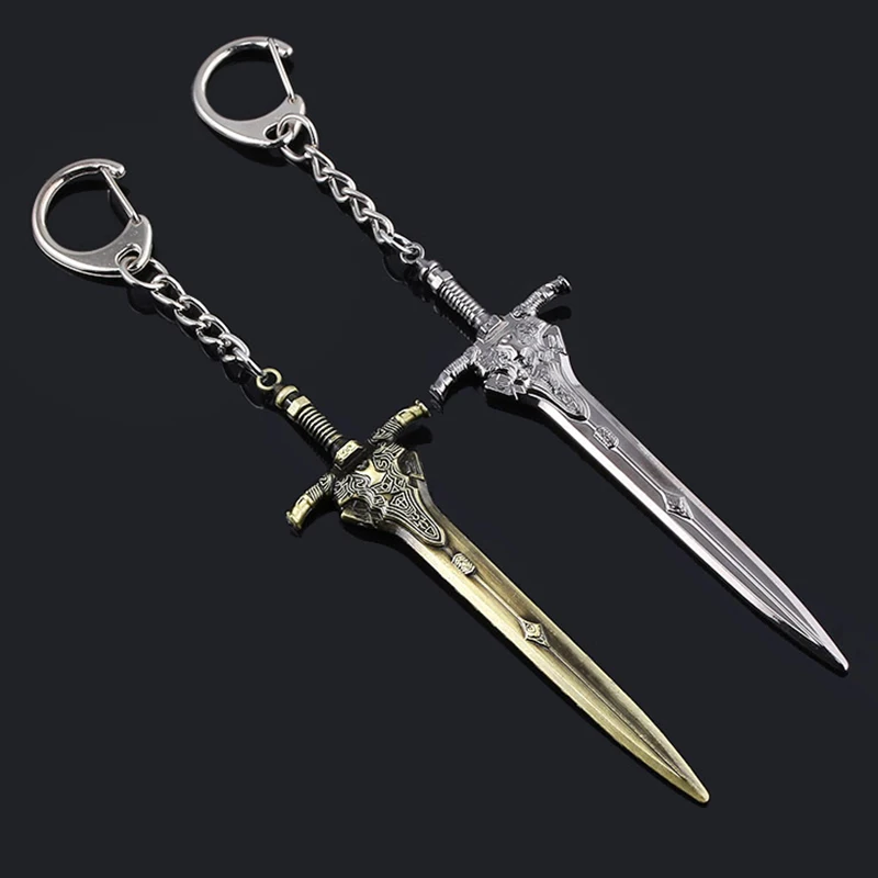 Dark Souls 3 Artorias Sword Keychain High Quality Abyss Walker Knights Logo Metal Keyring Men Car Women Bag Accessories