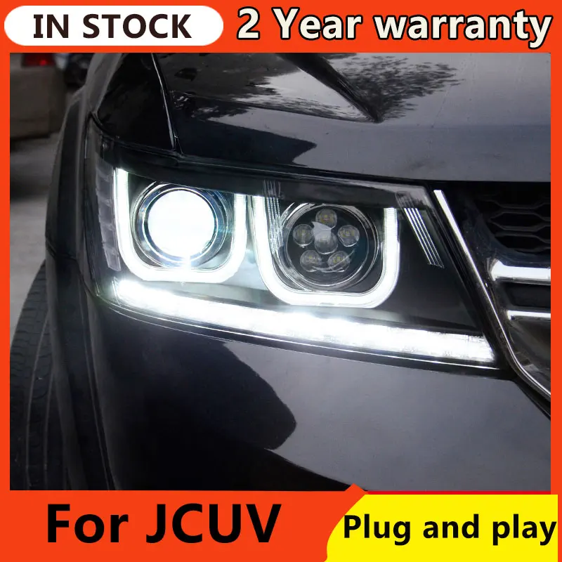 

Car Styling Head Lamp for Dodge JCUV Headlights 2008-2019 Journey LED Headlight DRL Freemont Angel Eye Bi Xenon Beam Accessories