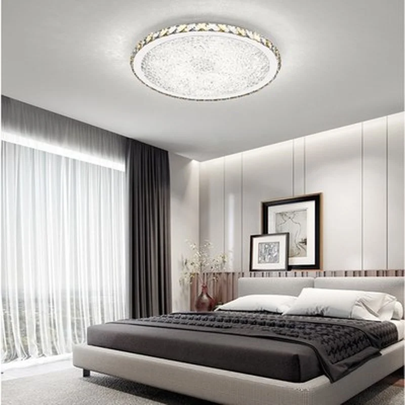 Nuovo lampadario di cristallo rotondo luci illuminazione domestica ledlamp soggiorno camera da letto plafonnier lampadario rotondo a led lampadari