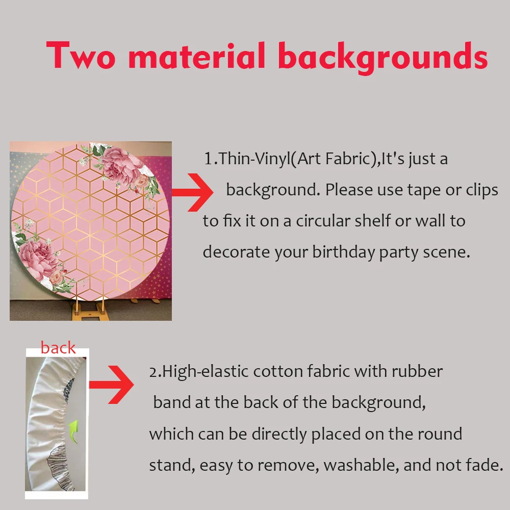 Circle backdrop round background black and white stripes wedding birthday party decor bridal baby shower candy table coverYY-104