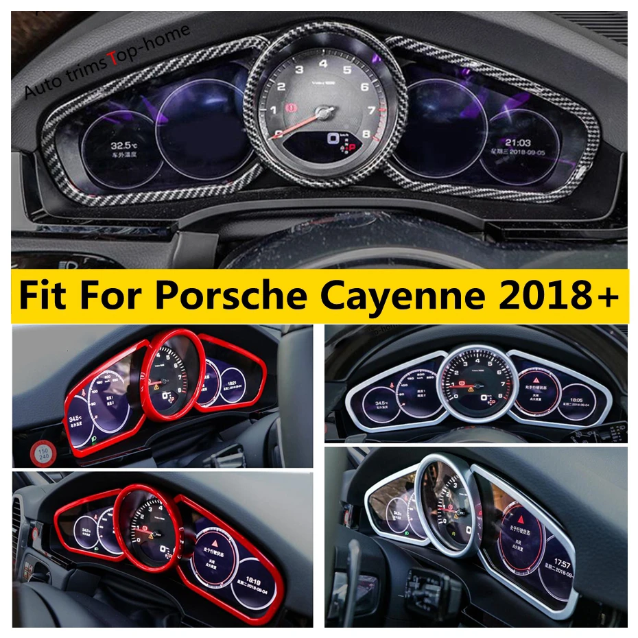 

Dashboard Interior Instrument Tachometer Display Decoration Ring Cover Trim For Porsche Cayenne 2018 - 2023 Interior Accessories