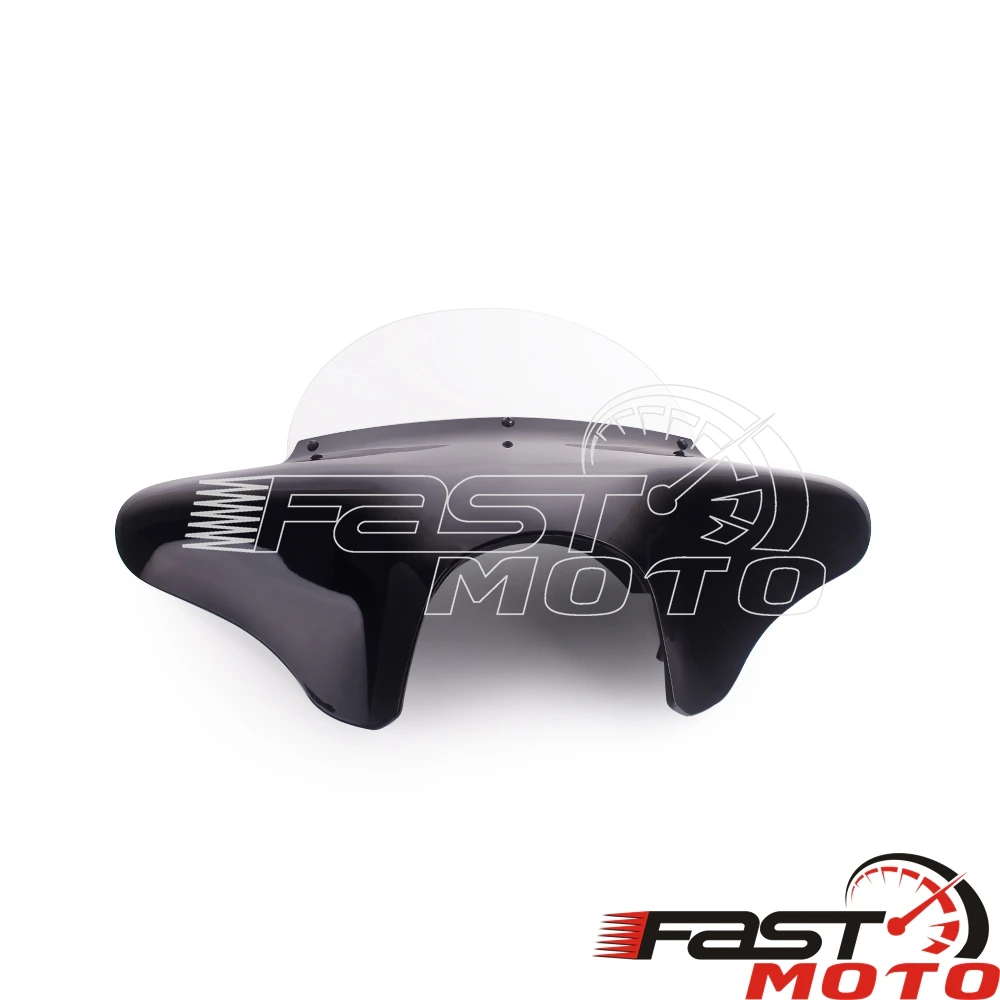 1 set Front Outer Batwing Fairing  For Harley Touring Road King Switchback Softail Breakout Clear Windshield Wind Deflectors view 4