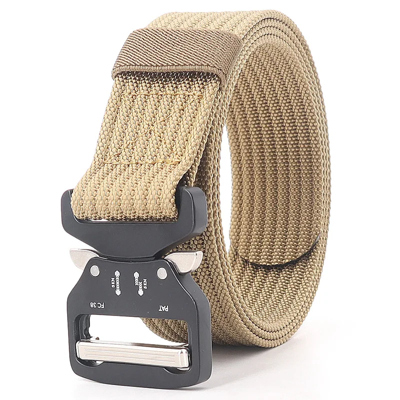 

Classic Mens Tactical Belt Military Outdoor Multifunctional Training Waist Strap Alloy Buckle Leisure Army Fans 3.8cm Cinto