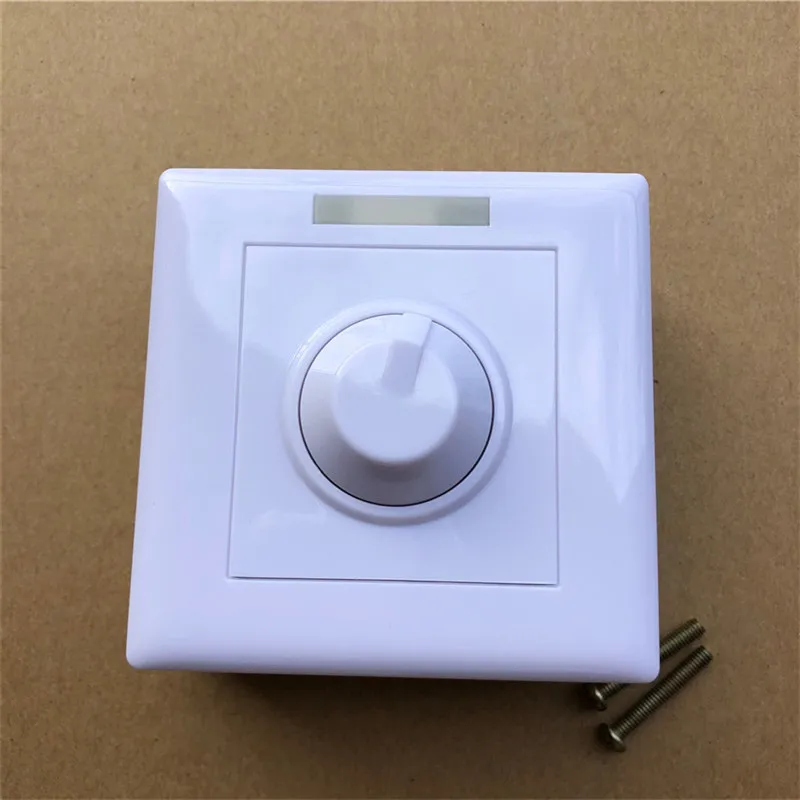 Ininput-Interruptor de atenuación para luces, regulador de brillo para ajuste de luces y controlador, CA de 110V/AC220V-240V, carcasa blanca de 300W, 1 piezas