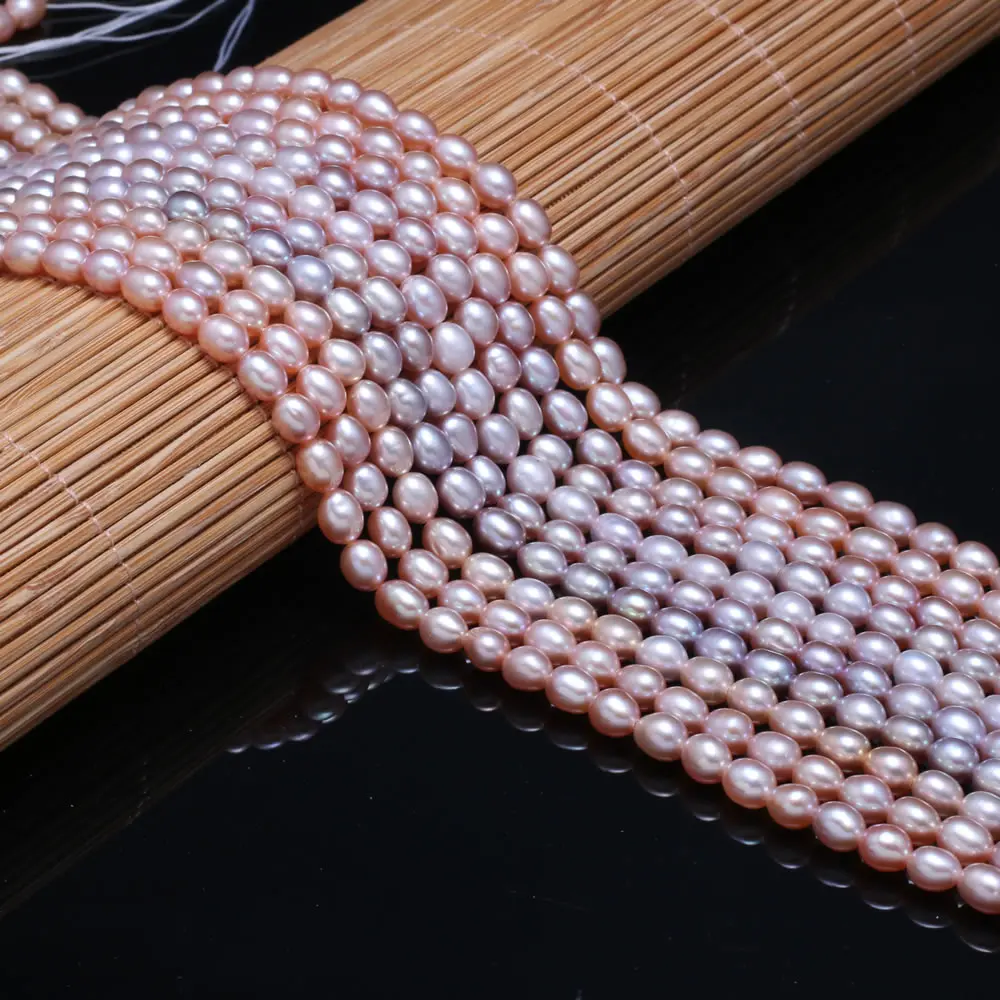 AAA Freshwater Pearl Rice-shaped Loose Beads 36 Cm For DIY Bracelet Earring Necklace Sewing Craft Jewelry Accessory