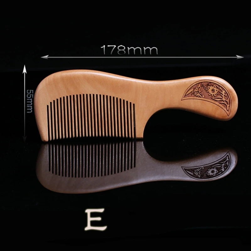 

100pcs/lot Can Customize Logo Wooden Combs Straight Pocket Wooden Beard Combs Custom Antistatic massage Natural Wood Comb