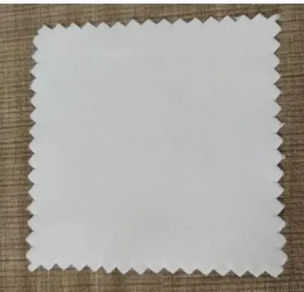 Livres de gril de polissage argenté, sacs d\'opp d\'essuyage pour bijoux, emballage individuel, matériau en tissu suédé, 8x8cm, 50 pièces