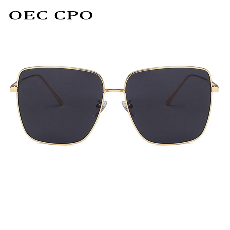 OEC CPO New Fashion Sunglasses Women Square Glasses Alloy Frames Retro Shades crystal Green Sun Glasses Ladies Female Oculos