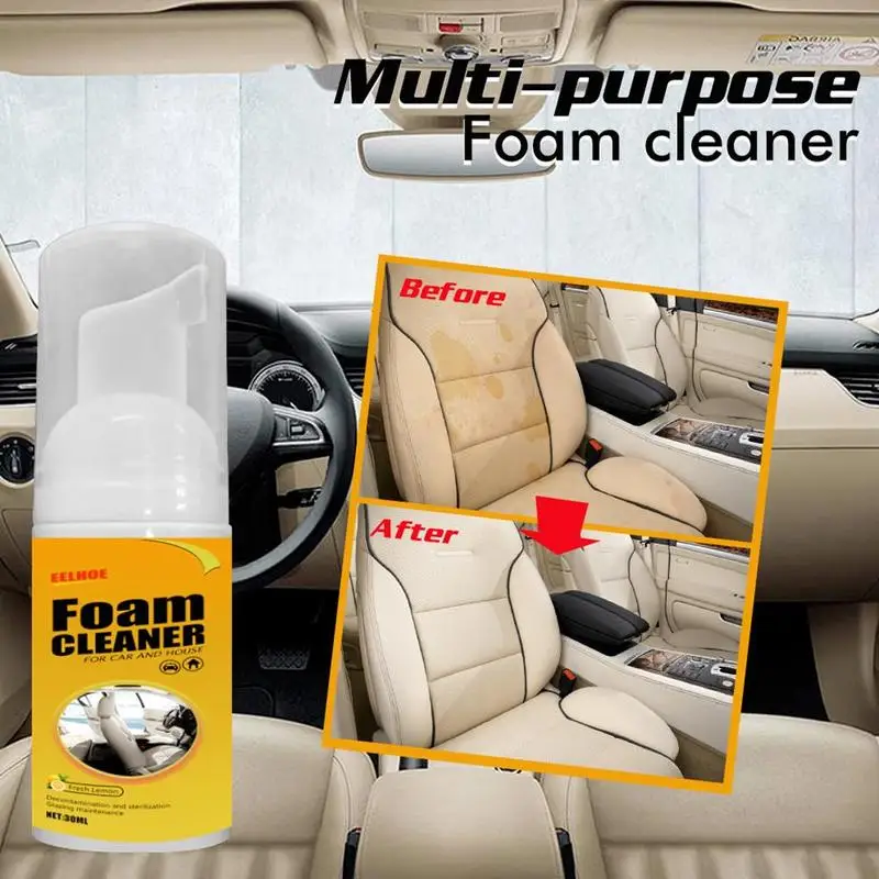 Car Interior Cleaning Foam Cleaner Car Seat Interior car cleaner Auto Leather Clean Wash Maintenance Surfaces foaming agent