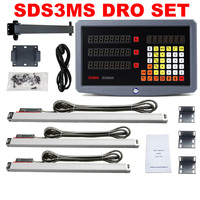 3 Axis Digital Readout YHSINO SDS3MS Dro Set/Kit and 3PCS Linear Glass Scales Encoder 5U TTL Working Stroke Length 100 to 1000MM