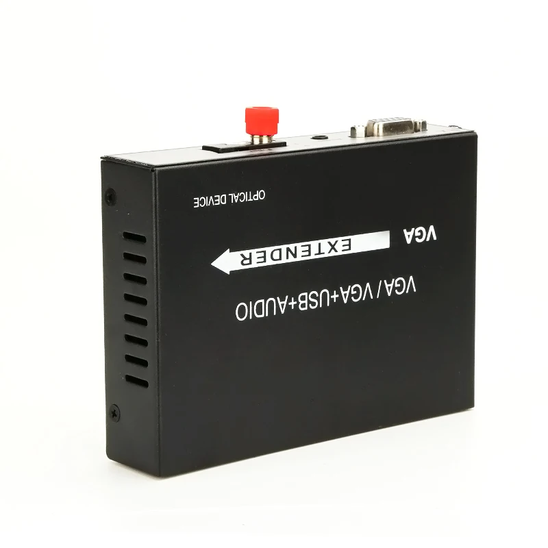 Een Paar 1 Kanaal 1080P Vga Extender Over Glasvezel Zender Ontvanger Vga Video Audio Converter Fc Connector