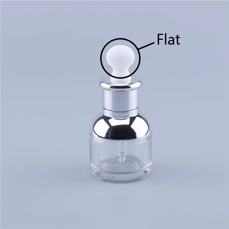 200pcs Empty Squat Dropper Bottle Essential Oil Glass Aromatherapy Liquid 30ml Massage Pipette Refillable Drop Bottles