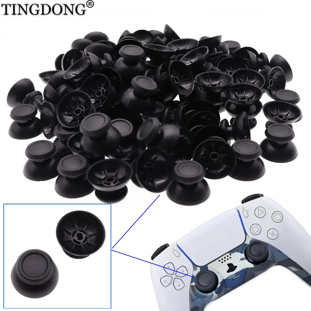 

200pcs Black 3D Joystick Caps for Sony PlayStation 5 PS5 DualSense Controller Thumbstick Analog Thumb Sticks Grip Cover