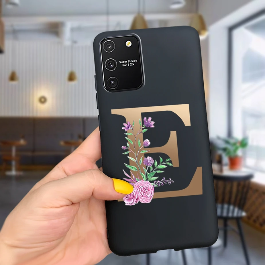 Cute Flower Letters Case For Samsung Galaxy S10 Lite Case SM-G770F Soft TPU Back Cover For Samsung S 10 Lite S10Lite Phone Cases