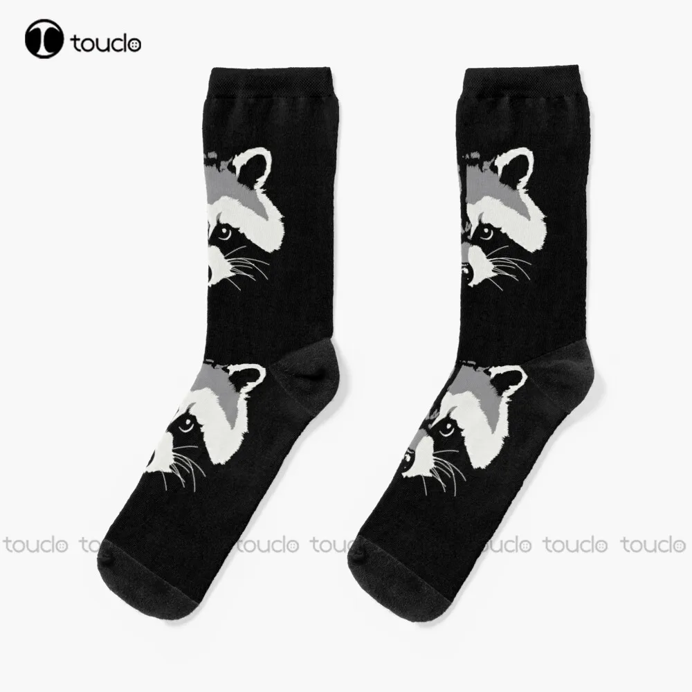 

Raccoon Face Socks Socks For Men Personalized Custom Unisex Adult Teen Youth Socks 360° Digital Print Halloween Christmas Gift