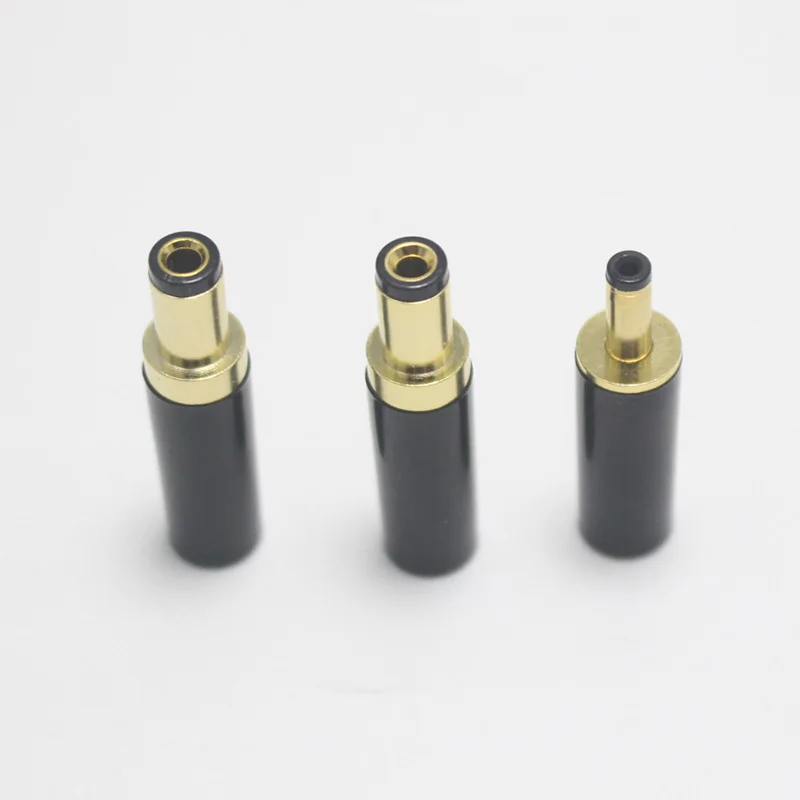 1Pcs Gold Plated 5.5 x 2.5 / 5.5 x 2.1 / 3.5 x 1.35 mm DC Power Jack Male Plug Connector for Welding Linear Power Output Line