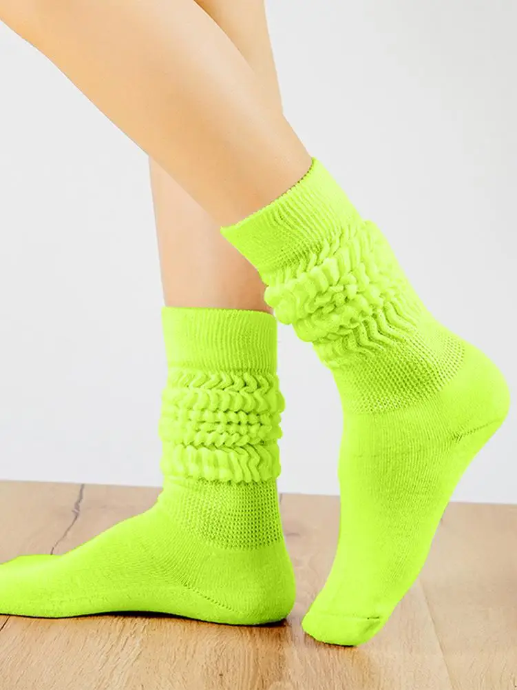 Slouch Socks Winter Warm Slouch Fuzzy Women\'s Extra Long Slouch Socks Heavy Knitted Boot SocksWarm Cotton Scrunchie Socks