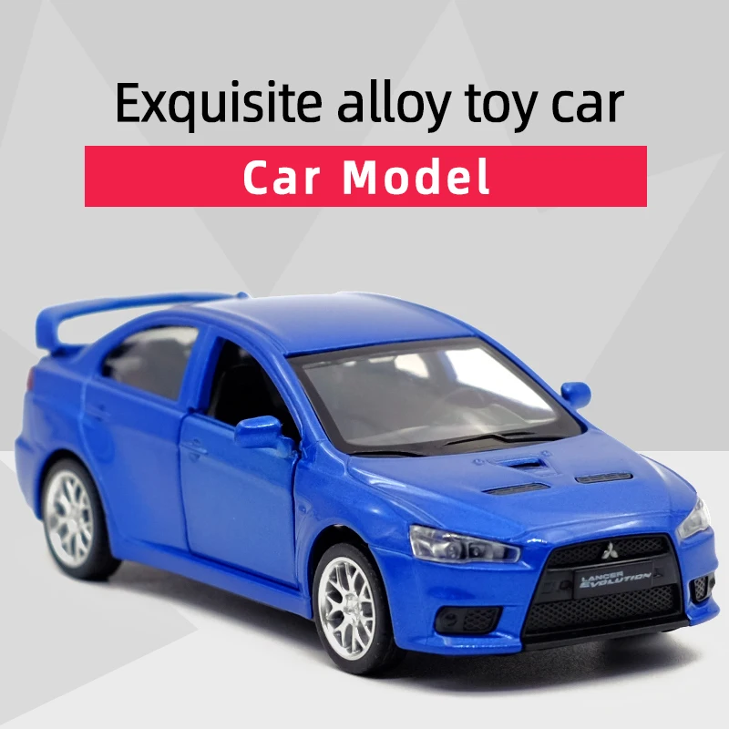 Caipo 1:41 Lancer-EVO Lution Alloy Diecast Car Model Toy With Pull Back For Children Gifts Educational Toy Collection