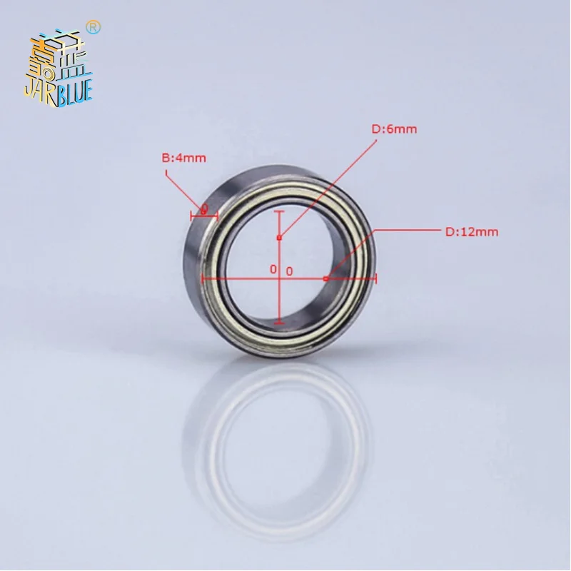 3pcs/lot Mr126zz Deep Groove Ball Miniature Mini Bearings Mr126zz Mr126-zz  mr126rs 6*12*4mm 6*12*4 Bearing Steel Material