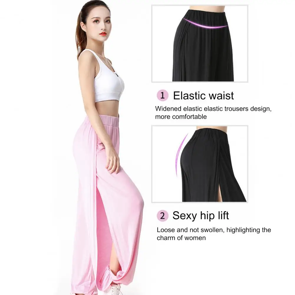 Women Long Trousers Breathable Comfortable Modal Yoga Pants Loosen Trousers Fashion Lady Solid Elegant Women's Pants for Jogging