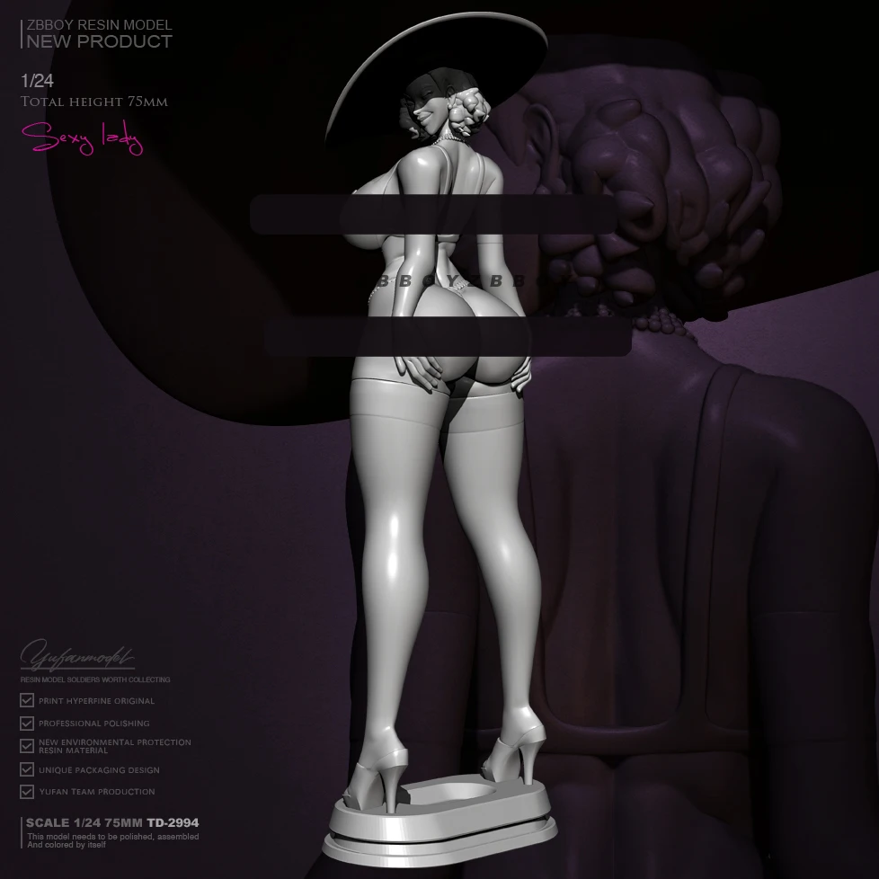 75มม.เรซิ่นชุด DIY ของเล่นรูปความงามด้วยตนเอง TD-2994