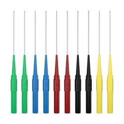 Jzdz 10Pcs 1Mm Test Sonde Naald Mul-Timeter Roestvrij Punctie Terug Probe Pin 4Mm Banaan Socket inspectie Tool J.30009 +