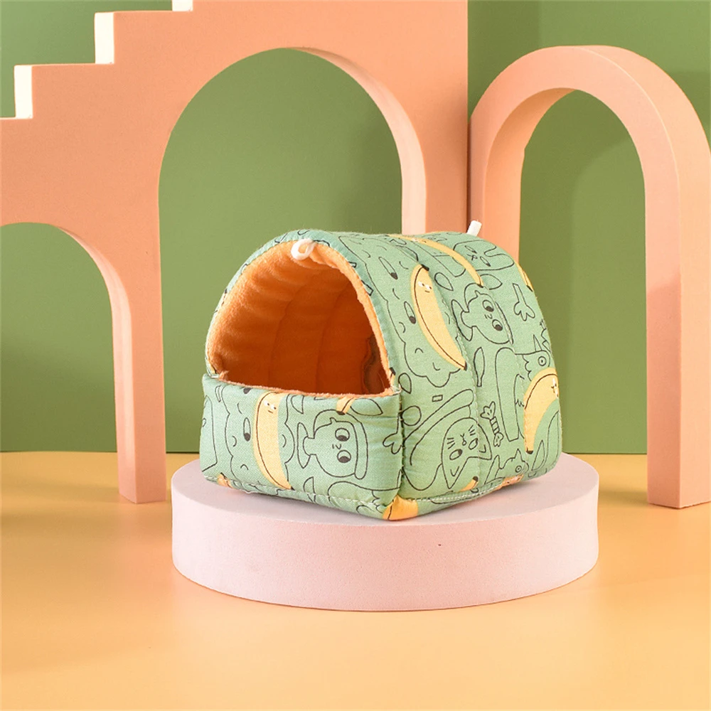 Haustier Hamster Nest Plüsch Warme und Bequeme Winter Papagei Hängematte Höhle Käfig Hütte Zelt Haustier Liefert Vogel Käfig Papagei Zubehör – Detail 11