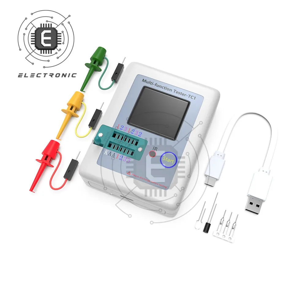 LCR-TC1 3.5 pollici Display colorato multifunzionale TFT retroilluminazione Transistor Tester multimetro resistenza condensatore