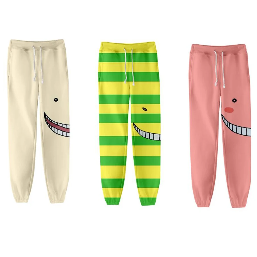 Zabójstwo klasie 3D spodnie joggery mężczyźni/kobiety spodnie typu Casual hiphopowe spodnie dresowe Shiota Nagisa Korosensei przebranie na karnawał