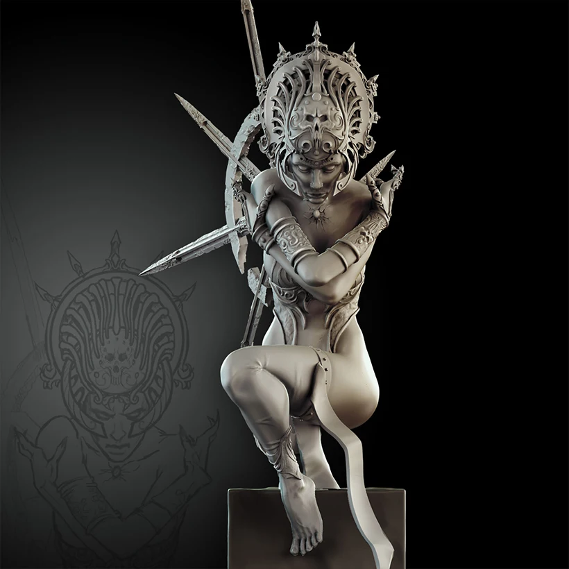 1/10 ANCIENT FANTASY WARRIOR BUST Resin figure Model kits Miniature gk Unassembly Unpainted