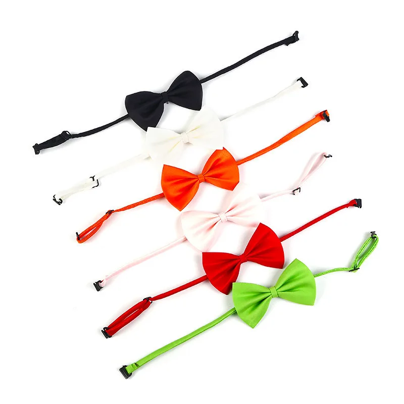 1PC Pet Bowknot Collars Cats Adjustable Strap Bow Leash For Small Dog Headwear  Bow Tie Random Color Pets Accessories