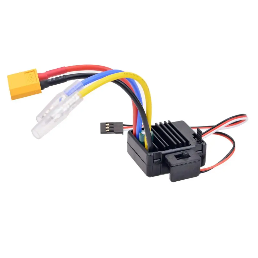 540 21T 27T 35T 45T 55T Chải Động Cơ 60A ESC Cho Năm 1/10 Trên-Con Đường RC Xe Bánh Xích Trục SCX10 AX103007 90046 TRX4 D90 Mồi Giả Cá Thuyền