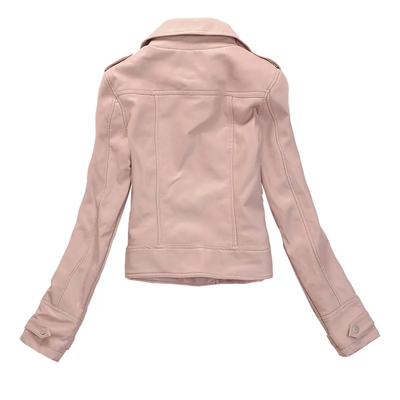 Abrigos de piel sintética para mujer, Chaqueta corta ajustada de estilo informal, a la moda, para primavera y otoño, WUJ0092, novedad de 2023