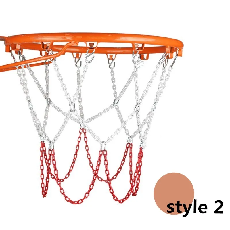 Lndoor Outdoor Basketball Hoop Heavy Basketball Metal Net Anti-Rust Chain Steel Basketball Rings Standard Basketball Accessories