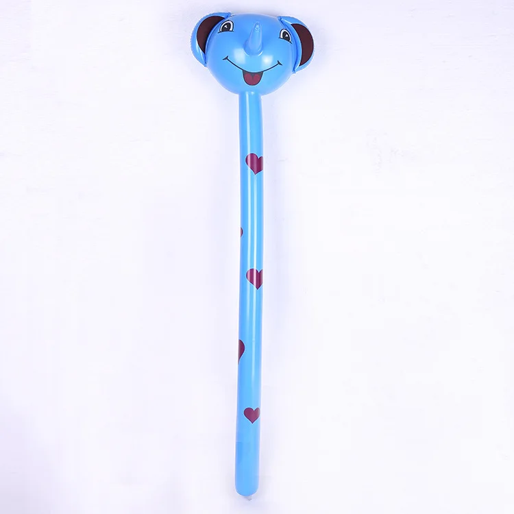 PVC Animal Head Long Stick Children Inflatable Giraffe Elephant Rabbit Frog Inflatable Stick Animal Stick